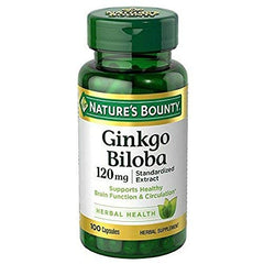 Nature's Bounty Ginkgo Biloba 120mg capsules – 2-pack (200 capsules total)