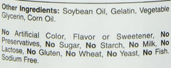 Softgel capsules outside the bottle