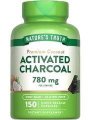 Nature's Truth Activated Charcoal capsules bottle label