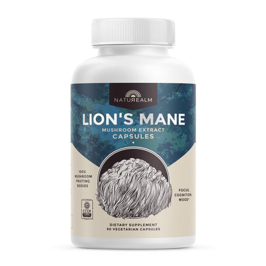 Naturealm Lions Mane Mushroom Supplement hero image