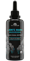 Front view of Naturealm Lion's Mane tincture bottle