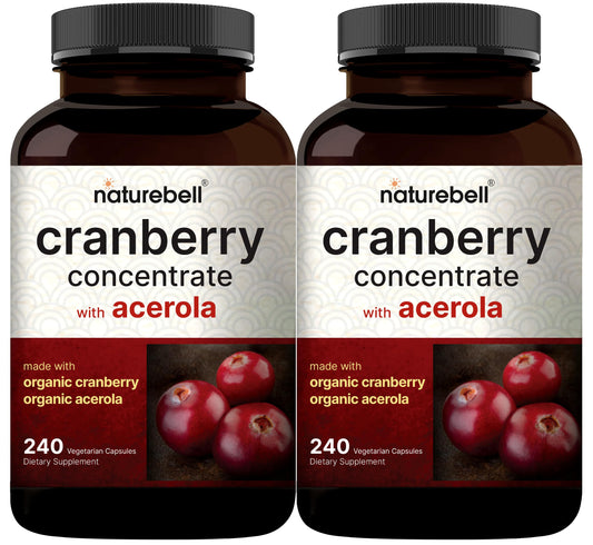 NatureBell 2-pack cranberry pills packaging and capsules