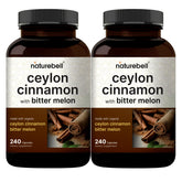 NatureBell 2-pack Cinnamon and Bitter Melon product label