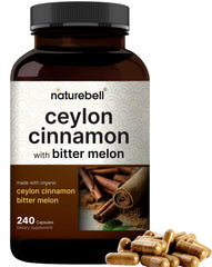 NatureBell Ceylon Cinnamon per serving bottle and capsules