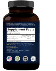 Bottle of NatureBell Magnesium Glycinate 500mg capsules - 240 count
