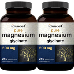 NatureBell Magnesium Glycinate 500mg bottle with 480 capsules