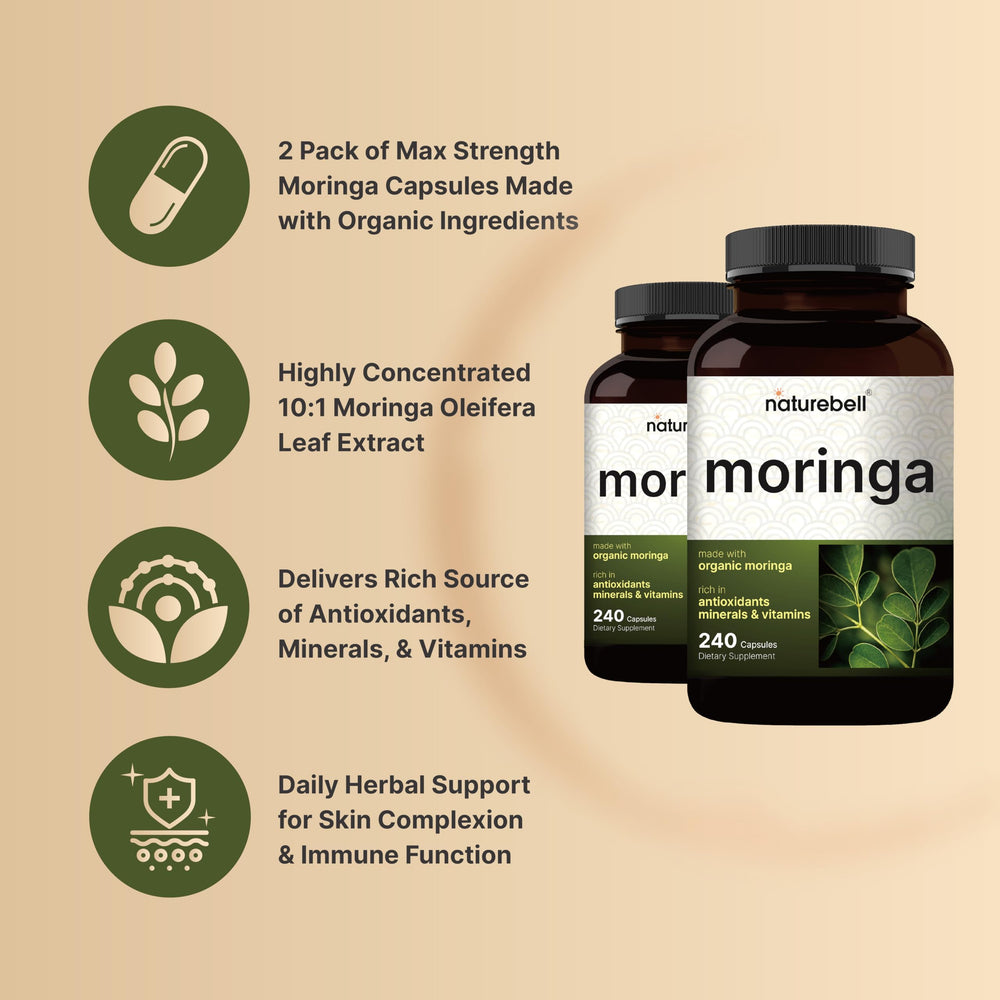 480-count bottle of NatureBell Moringa capsules