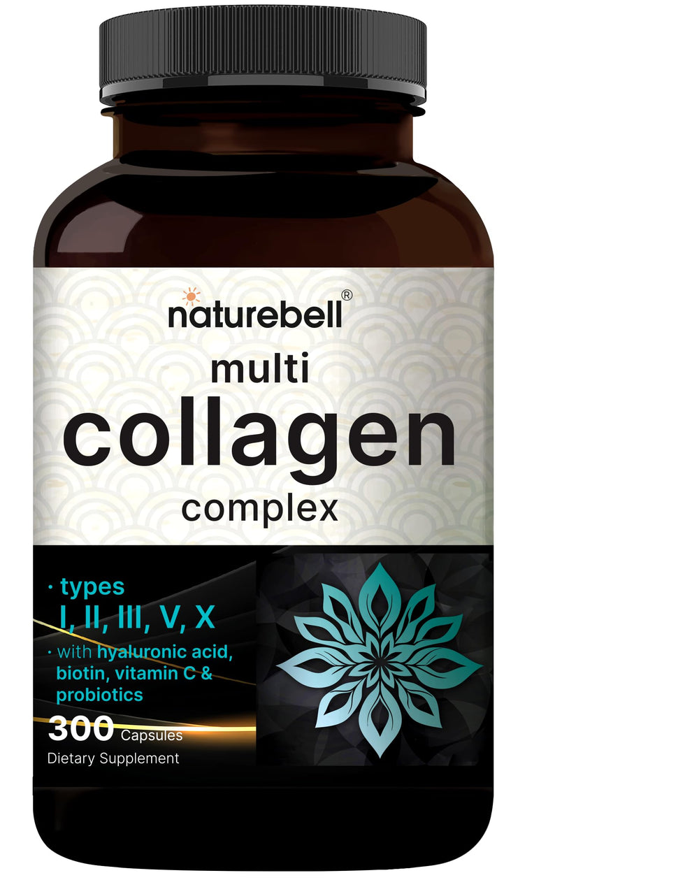 NatureBell Multi Collagen Complex bottle with 300 capsules
