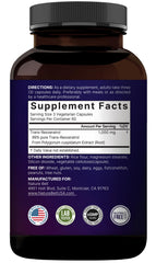 Nutrition and ingredients panel on back label