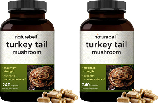 NatureBell turkey tail mushroom capsules bottle hero image