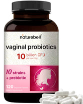NatureBell Vaginal Probiotics bottle with 120 veggie capsules
