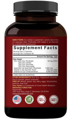 Packshot showing NatureBell Zinc Quercetin bottle with 240 capsules