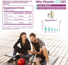 Dosing illustration: 1500 mcg Vitamin A and MK-7