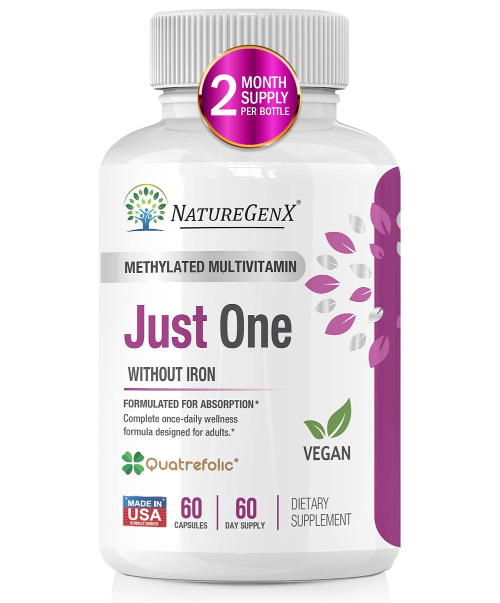 NatureGenX Just One Daily bottle front view for easy daily nutrition.
