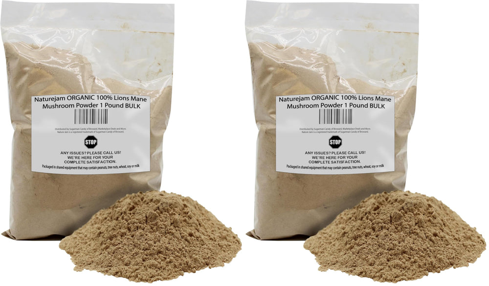 Naturejam Organic Lions Mane Mushroom Powder - 1 lb pack 1