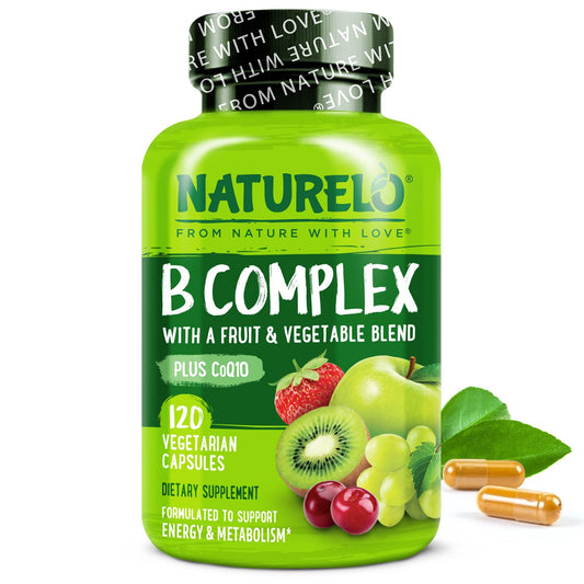 Bottle of NATURELO Vitamin B Complex 120 capsules