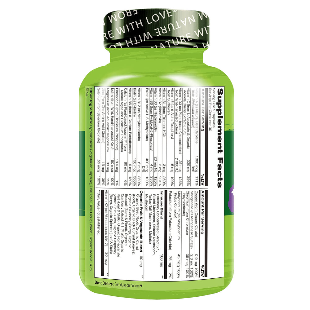 60 vegan capsules per bottle
