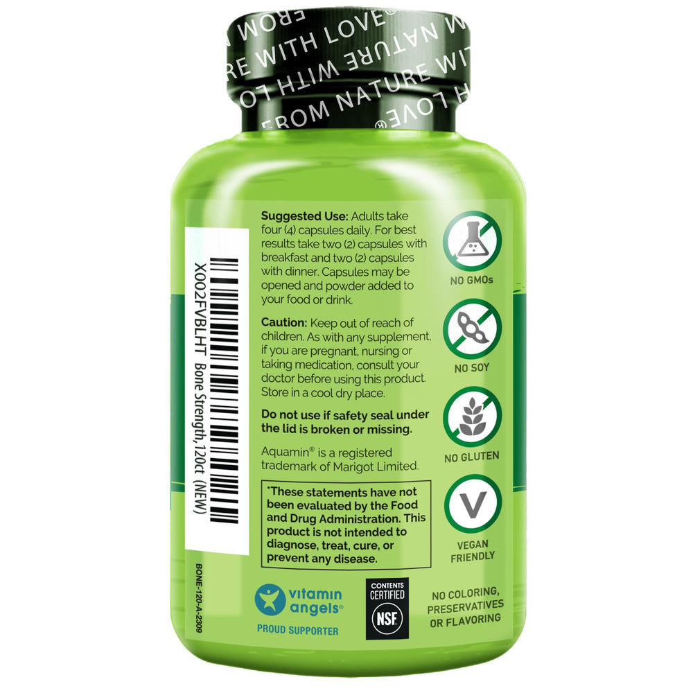 NATURELO Bone Strength product packaging on white background
