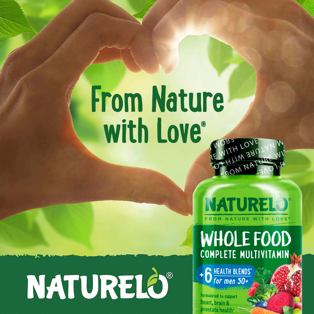 NATURELO label reveals digestive enzymes and probiotics for improved nutrient absorption