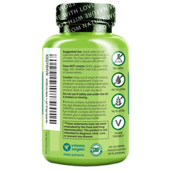 60 vegan capsules packaging and product in use