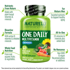 Naturelo Men's Multivitamin 50+ bottle with capsules