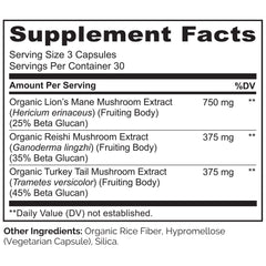 Naturelo mushroom supplement outer packaging and box