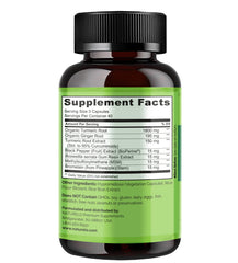 Organic turmeric and ginger in vegan capsules