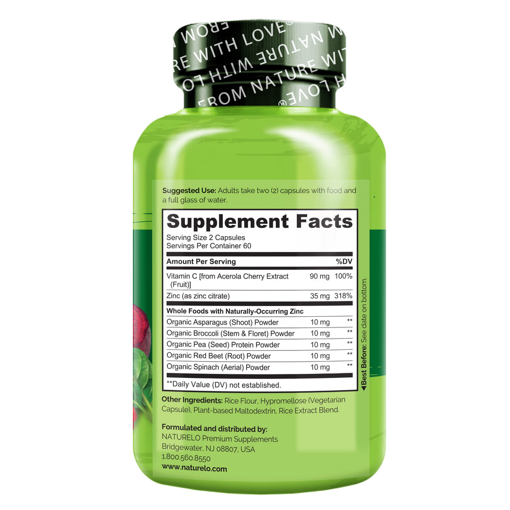 Supports healthy skin, hair and nails with zinc and vitamin C