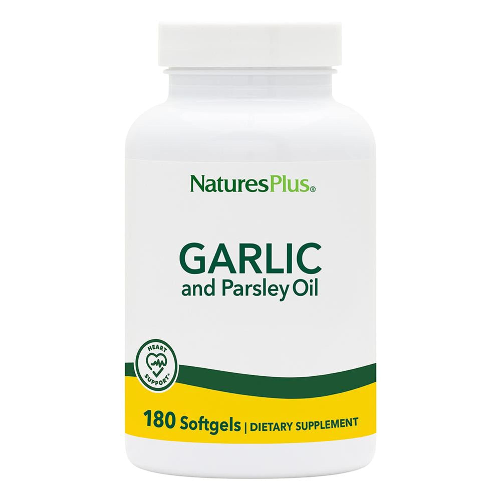 Nature's Plus Garlic & Parsley Softgels bottle label