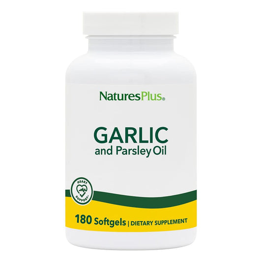 Nature's Plus Garlic & Parsley Softgels bottle label