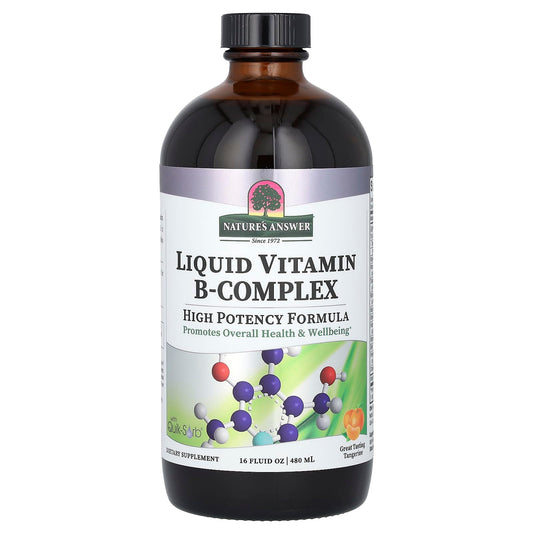 Nature's Answer Liquid Vitamin B-Complex bottle with Tangerine flavor, 16oz