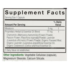 Melatonin+ capsules with lavender and cedarwood essential oils and phyto-herbal blend (chamomile, passion flower, flaxseed)