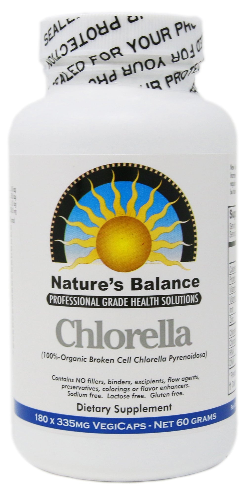 Nature's Balance chlorella pyrenoidosa 180 capsules bottle