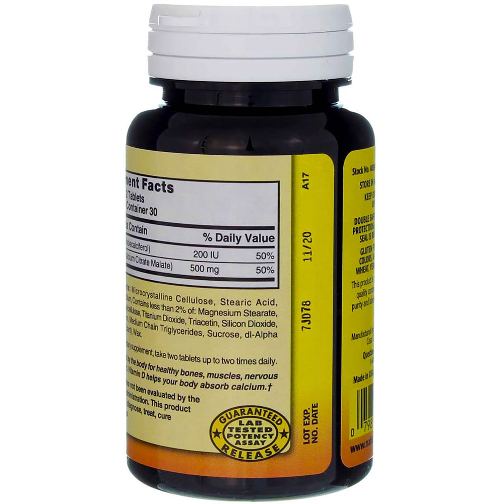 Calcium content emphasis on bottle label