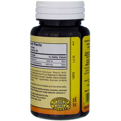 Calcium content emphasis on bottle label