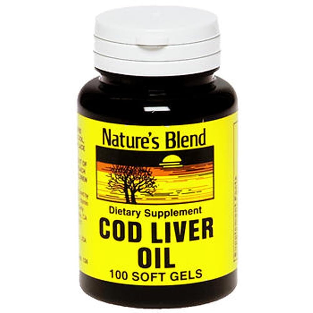 Nature's Blend Cod Liver Oil 100 Softgels bottle