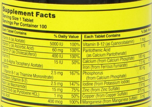 NAT B Multivitamin & Min TB bottle in consumer packaging
