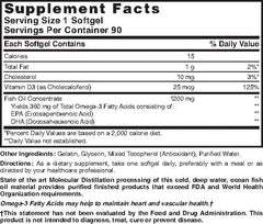 Pack shot of Nature's Blend Omega-3 1200 mg + Vitamin D3 1000 IU softgels