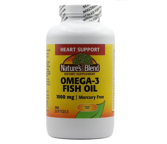 Nature's Blend Omega-3 Fish Oil 1000 mg bottle - front view