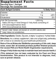 Close-up of Nature's Blend Omega-3 Fish Oil 1000 mg softgels