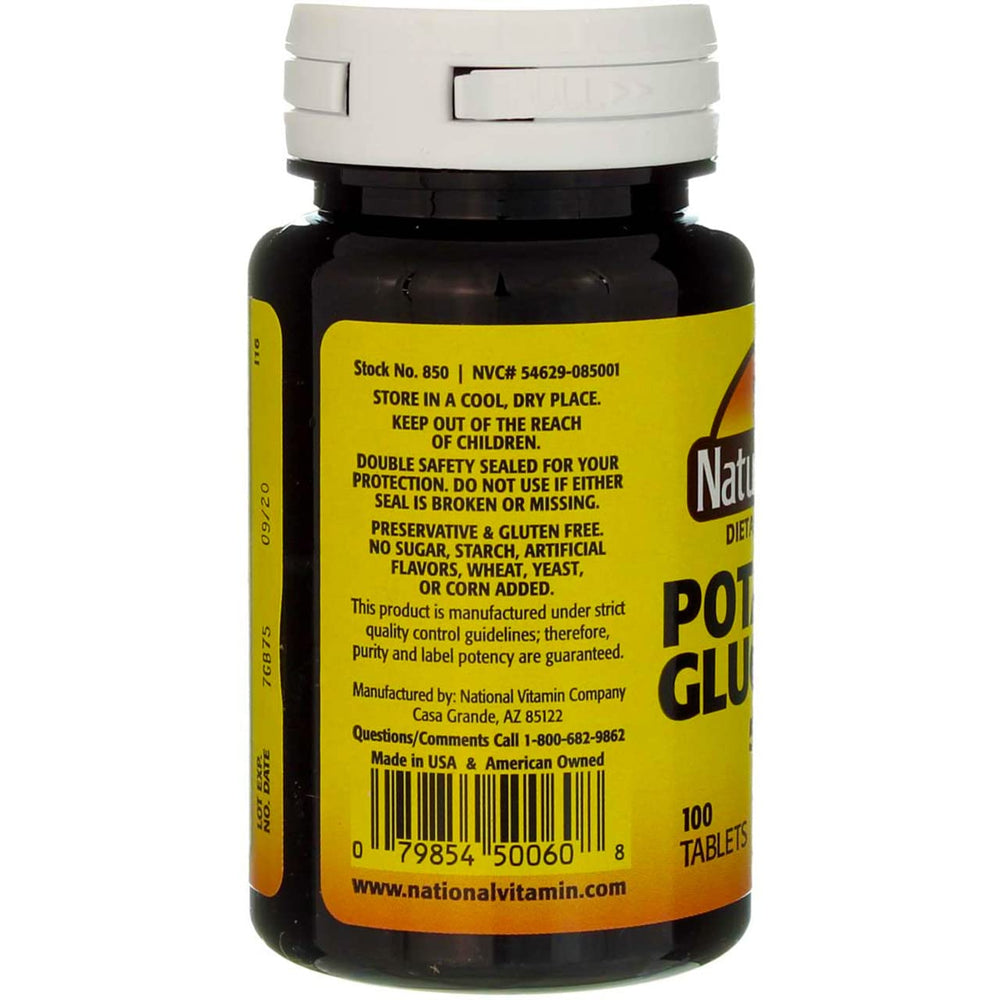 Potassium Gluconate tablets close-up