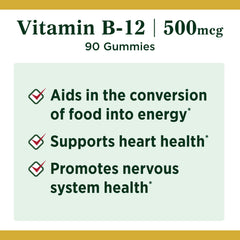 Graphic indicating energy metabolism support from Vitamin B12 gummies