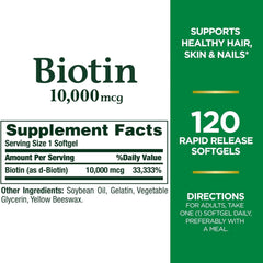 Biotin supports healthy hair, skin and nails