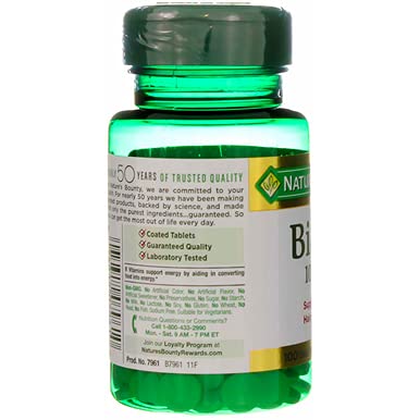Two-bottle pack of Nature's Bounty Biotin 1000 mcg tablets