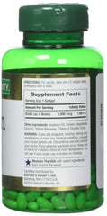 Nature's Bounty Biotin 5000 mcg bottle – back label details