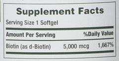 Close-up of Biotin 5000 mcg quick-dissolve tablets
