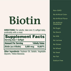 Non-GMO gluten-free Biotin supplement purity