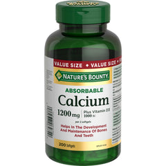 Nature's Bounty Calcium 1200mg with Vitamin D3 1000IU softgels bottle front