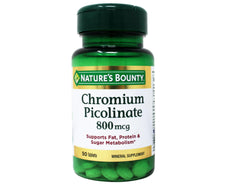 Five-pack Nature's Bounty Chromium Picolinate 800 mcg tablets