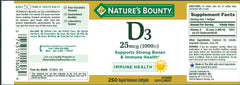 Close-up of Nature's Bounty Vitamin D3 1000 IU softgels - image 2